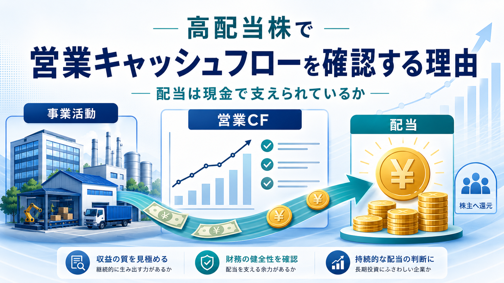 高配当株で営業キャッシュフローを確認する理由｜配当は現金で支えられているか